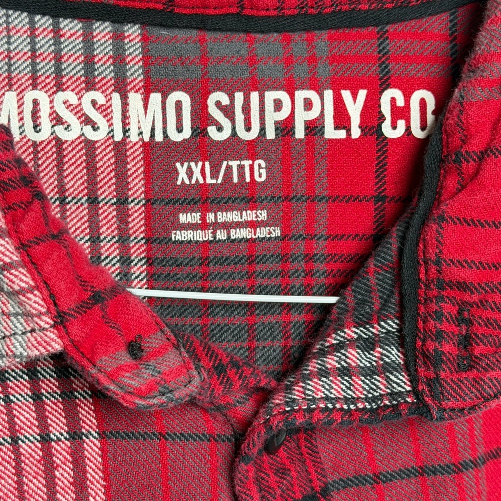 Mossimo Supply Co Red, White, Black & Gray Flannel Size Men’s XXL - Picture 3 of 6